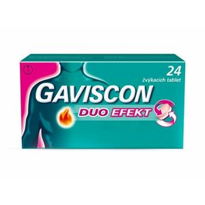 Gaviscon Duo Efekt 24 žvýkacích tablet obraz