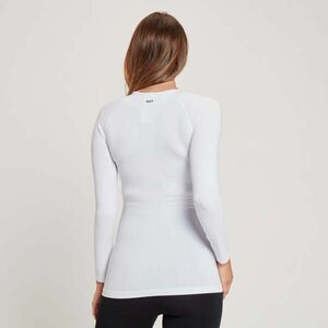 MP dámské těhotenské bezešvé triko s dlouhým rukávem – bílé - XXS obraz
