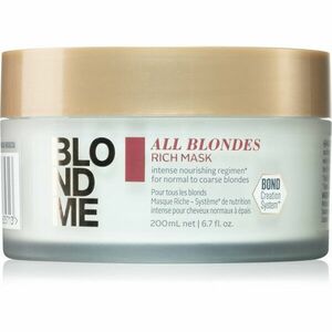 Schwarzkopf Professional Blondme All Blondes Rich vyživující maska pro hrubé vlasy 200 ml obraz