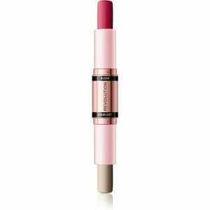 Makeup Revolution Blush & Highlight krémová tvářenka a rozjasňovač v tyčince odstín Mauve Glow 2x4, 3 g obraz
