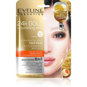Eveline 24k Gold vyživující pleťová textilní maska 1 ks obraz