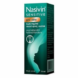NASIVIN® Sensitive děti 0.25mg/ml nosní sprej, roztok 10 ml obraz