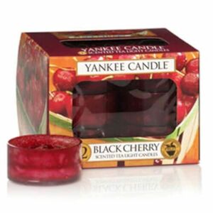 Yankee Candle Aromatické čajové svíčky Black Cherry 12 x 9, 8 g obraz