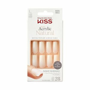 KISS Nalepovací nehty Salon Acrylic Natural Nails - Bareskinned 28 ks obraz