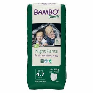 Bambo Dreamy Night Pants Boys 4-7 let 15-35 kg noční plenkové kalhotky 10 ks obraz