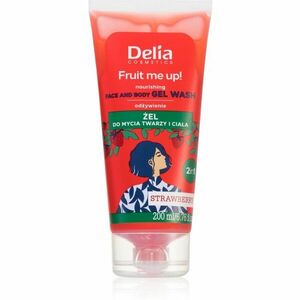 Delia Cosmetics FRUIT ME UP! mycí gel na obličej a tělo STRAWBERRY 200 ml obraz