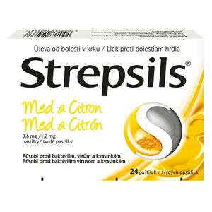 STREPSILS Med a citron 0, 6 mg 24 pastilek obraz