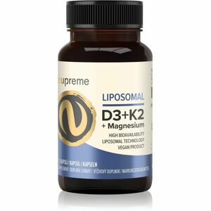 Nupreme Liposomal D3 + K2 + Magnesium kapsle pro normální funkci imunitního systému, stav kostí, zubů a činnost svalů 30 cps obraz