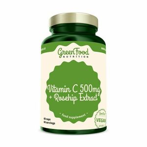 GreenFood Nutrition Vitamin C 500 mg + extrakt ze šípků 60 kapslí obraz