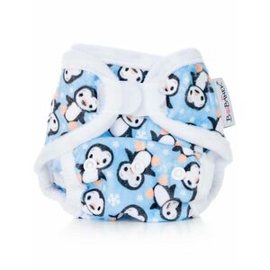 Bobánek Novorozenecké svrchní kalhotky extra jemné suchý zip 1 ks tučňáci obraz