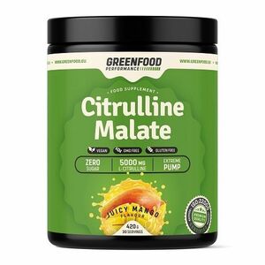 GreenFood Performance nápoj Citrulline Malate 420 g Malina obraz
