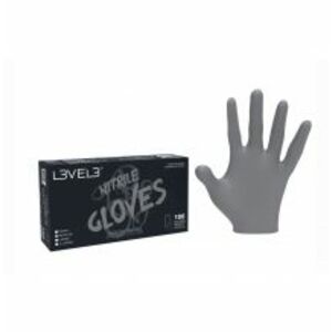 L3VEL3 Nitrile Gloves Liquid Metal M 100 ks obraz