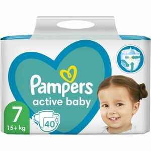 Pampers Active Baby Size 7 jednorázové pleny 15+ kg 40 ks obraz