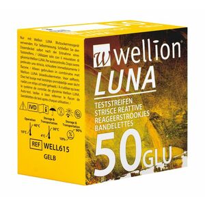 Wellion LUNA testovací proužky glukóza 50 ks obraz