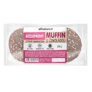 ALLNATURE Bezlepkový Muffin s čokoládou sypaný amaranthem čerstvý 100 g obraz