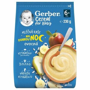 Gerber Cereal Mléčná kaše na dobrou noc ovocná 6m+ 230 g obraz