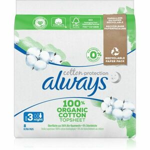 Always Cotton Protection Night vložky bez parfemace 8 ks obraz