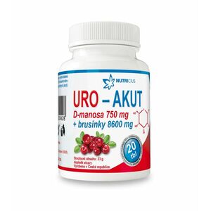 Nutricius URO-AKUT Manosa 750 mg + Brusinky 8600 mg 20 tablet obraz