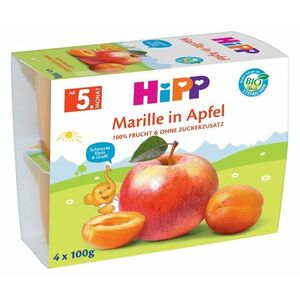 Hipp OVOCE 100% BIO Jablka s meruňkami 4x100 g obraz