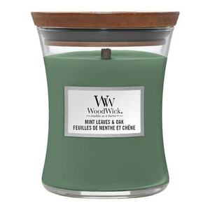 WOOD WICK - Vonná svíčka střední Mint Leaves & Oak obraz