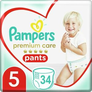 Pampers Premium Care Pants Junior Size 5 jednorázové plenkové kalhotky 12-17 kg 34 ks obraz