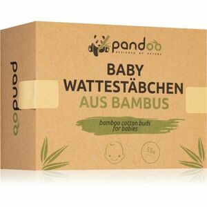 Pandoo Bamboo Cotton Buds for Babies vatové tyčinky pro děti 55 ks obraz