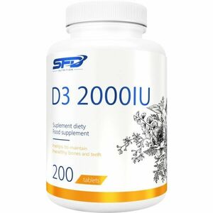 SFD Nutrition D3 2000 IU tablety pro podporu imunitního systému a normální stav zubů 200 tbl obraz