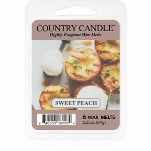 Country Candle Sweet Peach vosk do aromalampy 64 g obraz