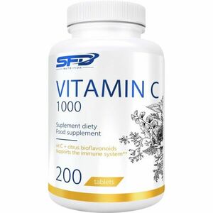 SFD Nutrition Vitamin C 1000 tablety pro podporu imunitního systému a normální stav zubů 200 tbl obraz