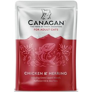 CANAGAN Chicken & herring kapsička pro kočky 85 g obraz