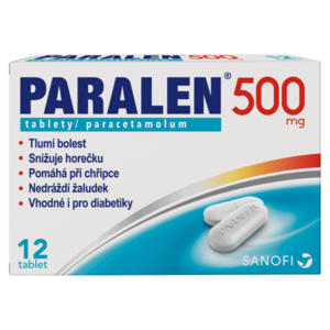 PARALEN 500 mg 12 tablet obraz