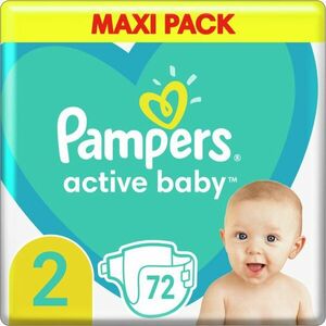 Pampers Active Baby Size 2 jednorázové pleny 4-8 kg 72 ks obraz