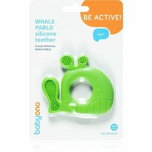 BabyOno Be Active kousátko 6m+ Whale Pablo Green 1 ks obraz