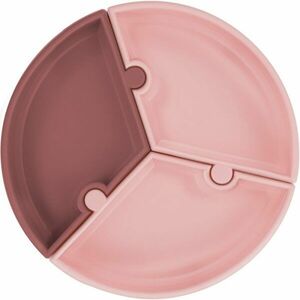 Minikoioi Puzzle Pink/ Rose dělený talíř s přísavkou 1 ks obraz