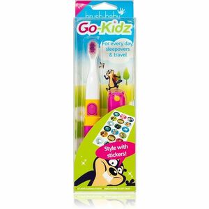 Brush Baby Go-Kidz bateriový zubní kartáček od 3let Pink/Blue 1 ks obraz