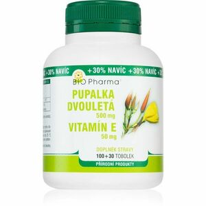 Bio Pharma Pupalka dvouletá + vitamin E tobolky na podporu hormonální rovnováhy 130 tbl obraz