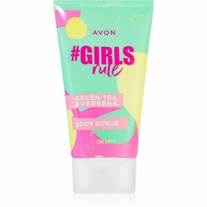Avon #GirlsRule Green Tea & Verbena osvěžující tělový peeling 150 ml obraz