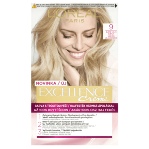 Loréal Paris Excellence Creme odstín 9 blond velmi světlá barva na vlasy obraz