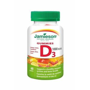 Jamieson Vitamín D3 Gummies 1000 IU 60 želatinových pastilek obraz