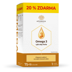 APOROSA Omega 3 rybí olej forte 75 + 15 kapslí obraz