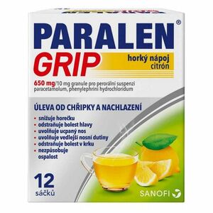 PARALEN GRIP Horký nápoj citrón 12 sáčků obraz