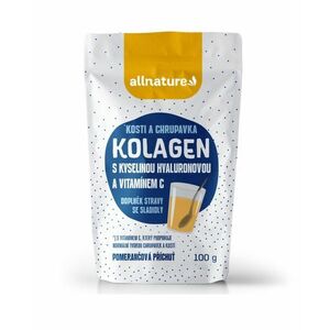 Allnature Kolagen s kyselinou hyaluronovou a vitamínem C příchuť pomeranč 100 g obraz