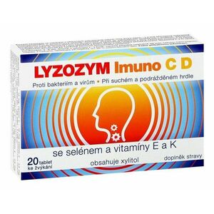 LYZOZYM Imuno C D se selénem a vitamíny E a K 20 žvýkacích tablet obraz