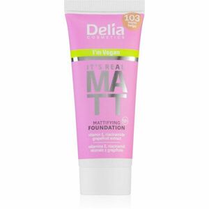 Delia Cosmetics It's Real Matt matující make-up odstín 103 Warm Beige 30 ml obraz