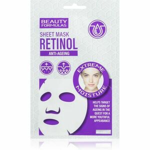 Beauty Formulas Retinol plátýnková maska proti stárnutí pleti 1 ks obraz