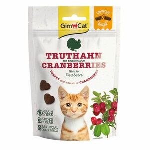 GIMCAT Crunchy Snacks krocan s brusinkami pamlsek pro kočky 50 g obraz