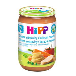 HiPP Dětské menu BIO Zelenina a těstoviny s kuřecím masem 220 g obraz