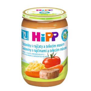 HiPP BIO Těstoviny s rajčaty a telecím masem 220 g obraz