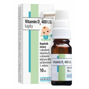 Generica Vitamin D3 400 I.U. kapky 10 ml obraz
