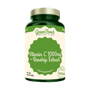 GreenFood Nutrition Vitamín C 1000 mg + Extrakt ze šípků 60 kapslí obraz